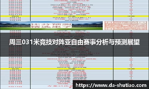 周三031米竞技对阵亚自由赛事分析与预测展望